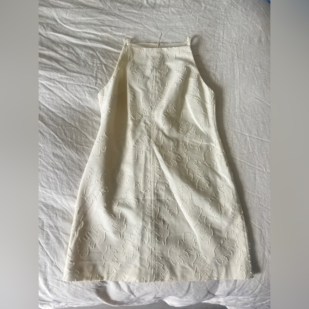 Zara Cream Halter Sheath Dress